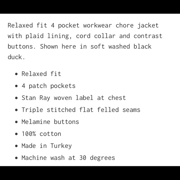 Stan Ray winter barn coat black - Picture 7 of 10